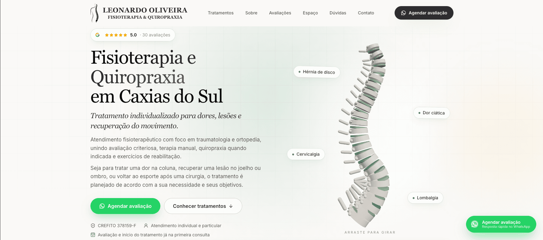 Leonardo Oliveira - Fisioterapia e Quiropraxia